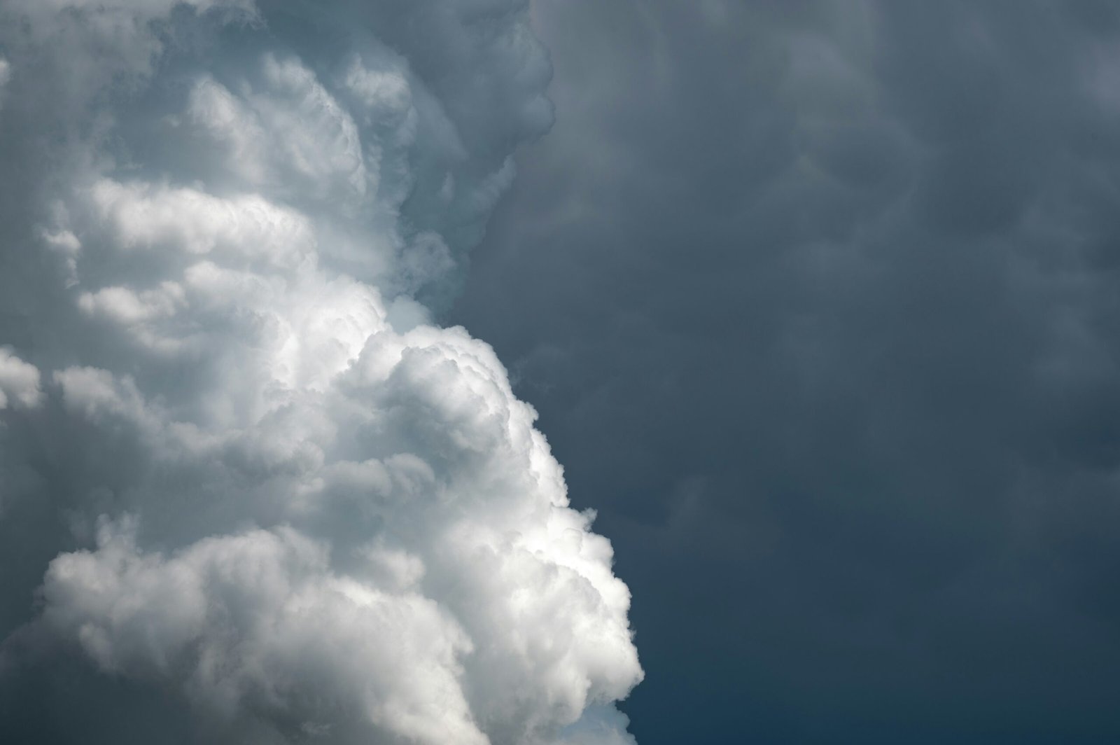 white clouds and blue sky